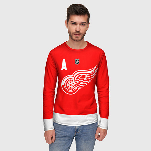 Мужской лонгслив Дацюк Павел - Детройт Ред Уингз / 3D-принт – фото 3