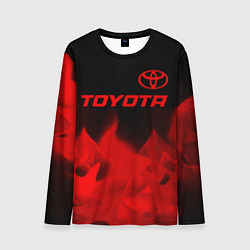 Лонгслив мужской Toyota - red gradient посередине, цвет: 3D-принт