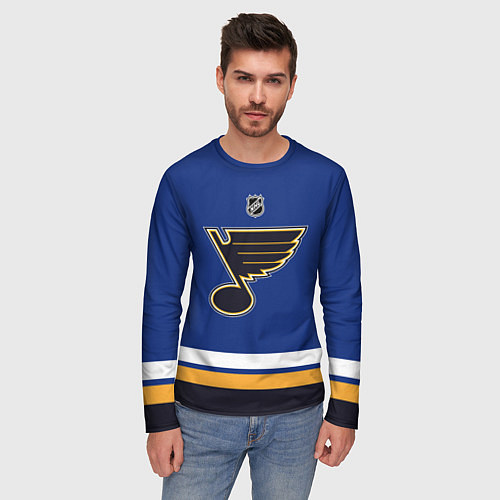 Мужской лонгслив St Louis Blues - NHL team / 3D-принт – фото 3