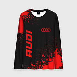 Лонгслив мужской Audi - red gradient вертикально, цвет: 3D-принт