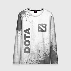 Мужской лонгслив Dota - white gradient вертикально