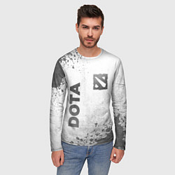 Лонгслив мужской Dota - white gradient вертикально, цвет: 3D-принт — фото 2
