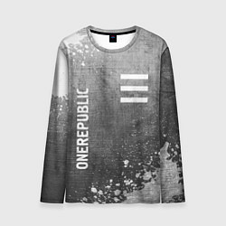 Мужской лонгслив OneRepublic - grey gradient вертикально