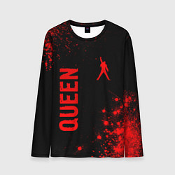 Мужской лонгслив Queen - red gradient вертикально