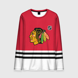 Лонгслив мужской Чикаго Блэкхокс хоккей, цвет: 3D-принт