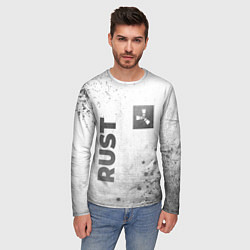 Лонгслив мужской Rust - white gradient вертикально, цвет: 3D-принт — фото 2