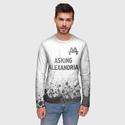 Лонгслив мужской Asking Alexandria - white gradient посередине, цвет: 3D-принт — фото 2