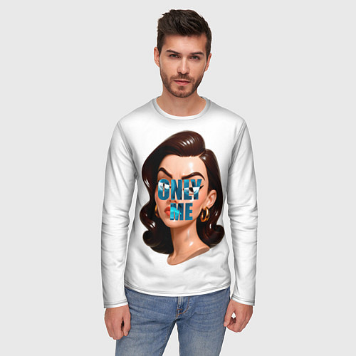 Мужской лонгслив Only Me / 3D-принт – фото 3