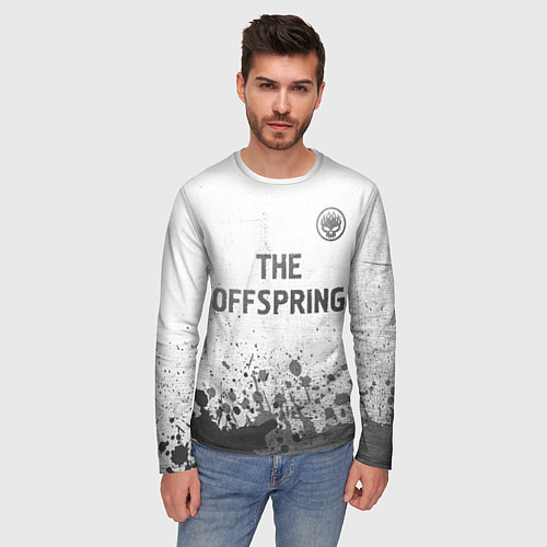 Мужской лонгслив The Offspring - white gradient посередине / 3D-принт – фото 3