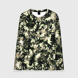 Мужской лонгслив Пятнистый чёрно-бежевый