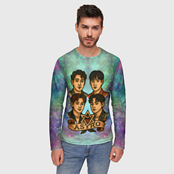 Лонгслив мужской Astro в стиле татуировки, цвет: 3D-принт — фото 2