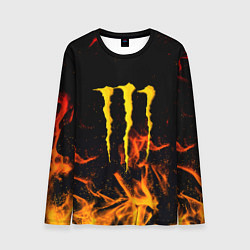 Мужской лонгслив Monster energy orange fire