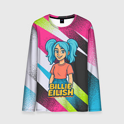 Мужской лонгслив Билли Айлиш в стиле мультфильма