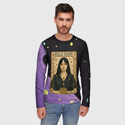 Мужской лонгслив Билли Айлиш в стиле Таро / 3D-принт – фото 3