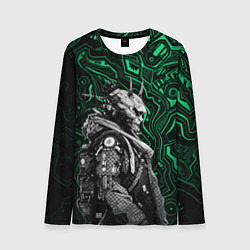 Лонгслив мужской Японский кибернетический Они, цвет: 3D-принт