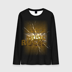 Лонгслив мужской Рок сквозь стену, цвет: 3D-принт