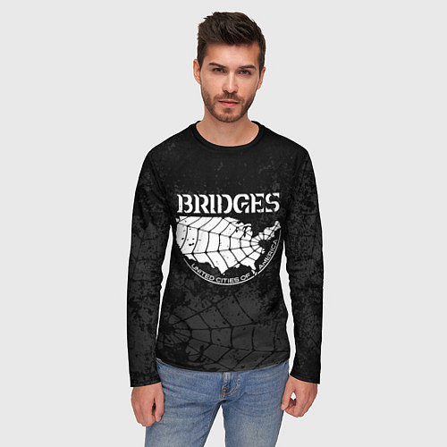 Мужской лонгслив Bridges company / 3D-принт – фото 3