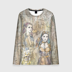 Лонгслив мужской Девушки стимпанк, цвет: 3D-принт