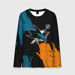 Лонгслив мужской Сан Хосе Шаркс - два цвета, цвет: 3D-принт