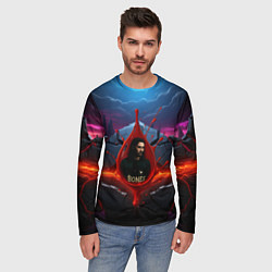 Лонгслив мужской Bones внутри капли, цвет: 3D-принт — фото 2