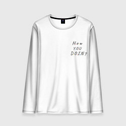 Лонгслив мужской Друзья художники - how you doin, цвет: 3D-принт