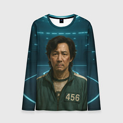 Лонгслив мужской Игрок 456 грустный - Игра в кальмара, цвет: 3D-принт