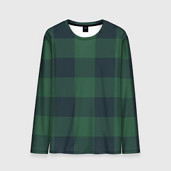 Лонгслив мужской Дождевой лес тартан ирландский, цвет: 3D-принт