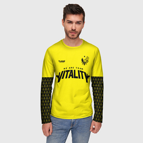 Мужской лонгслив Apex - Vitality CS2 / 3D-принт – фото 3