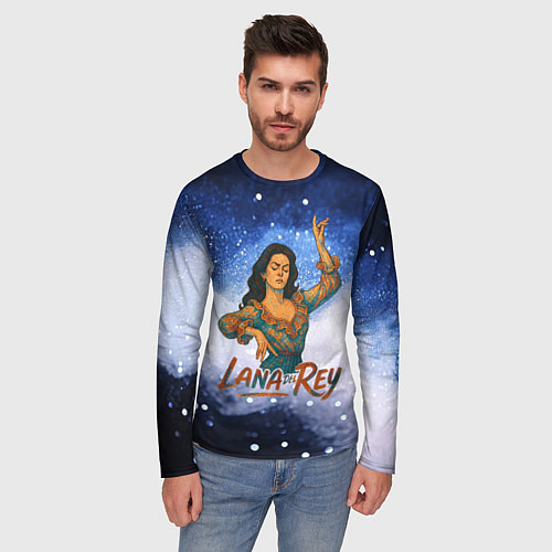 Мужской лонгслив Lana Del Rey танцует / 3D-принт – фото 3