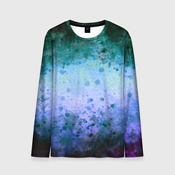 Мужской лонгслив Абстракция - blue-green acid