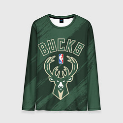Лонгслив мужской Милуоки Бакс - цвета команды, цвет: 3D-принт