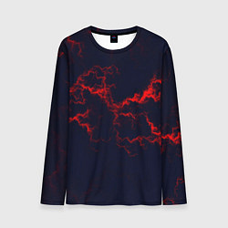 Лонгслив мужской Lightning red glow, цвет: 3D-принт