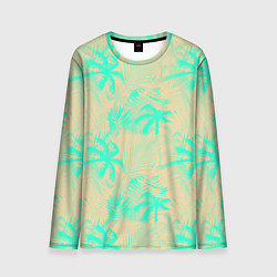Лонгслив мужской Palm light blue, цвет: 3D-принт