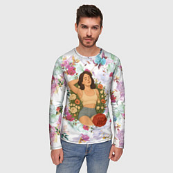 Лонгслив мужской Lana Del Rey в полевых цветах, цвет: 3D-принт — фото 2