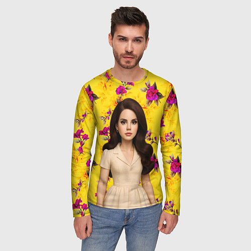Мужской лонгслив Lana Del Rey образ куклы / 3D-принт – фото 3