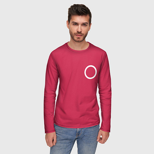 Мужской лонгслив Страж Squid game круг / 3D-принт – фото 3