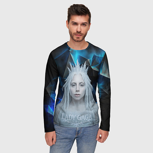 Мужской лонгслив Леди Гага стиль снежной королевы / 3D-принт – фото 3