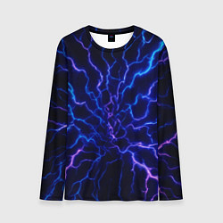 Лонгслив мужской Разряд молнии текстура, цвет: 3D-принт