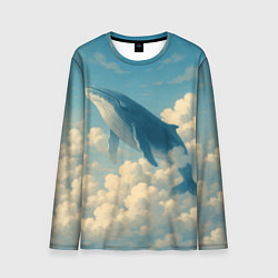 Лонгслив мужской Кит в облаках, цвет: 3D-принт