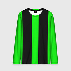 Мужской лонгслив Color green black lines