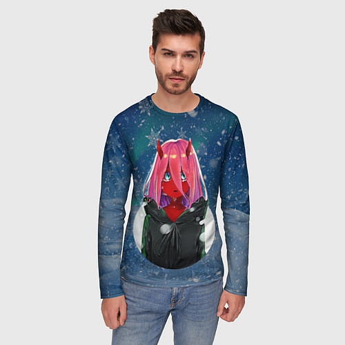 Мужской лонгслив Anime XX Zero Two Kid / 3D-принт – фото 3