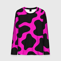 Мужской лонгслив Розовая коровья расцветка