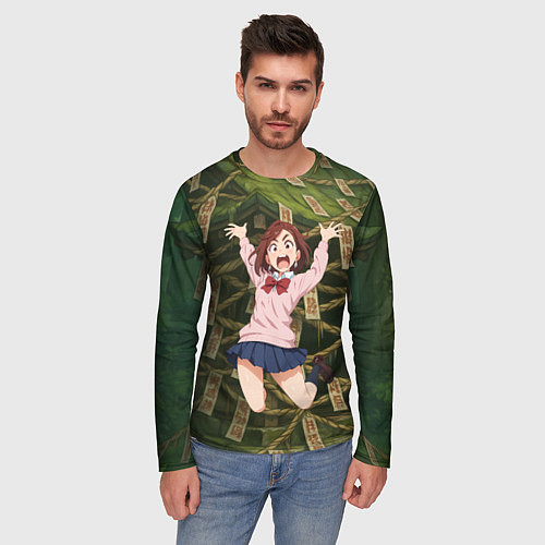 Мужской лонгслив Сиратори Айра испуганная в полете / 3D-принт – фото 3