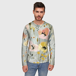 Лонгслив мужской Цветы и цветочки, цвет: 3D-принт — фото 2