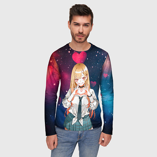 Мужской лонгслив Марин Китагава с любовью - Эта фарфоровая кукла вл / 3D-принт – фото 3