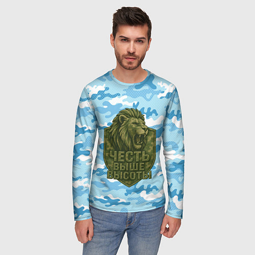 Мужской лонгслив Честь выше высоты ВДВ / 3D-принт – фото 3