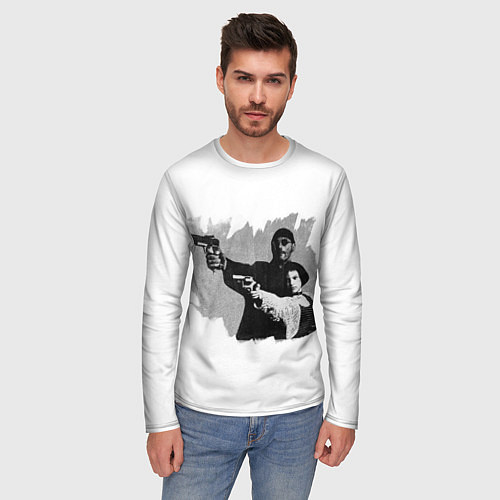 Мужской лонгслив Леон рисунок / 3D-принт – фото 3