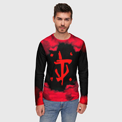 Лонгслив мужской Doom огненные краски, цвет: 3D-принт — фото 2