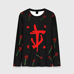 Мужской лонгслив Doom rose pattern