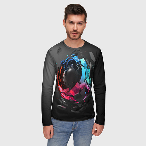 Мужской лонгслив Abstract graphics / 3D-принт – фото 3